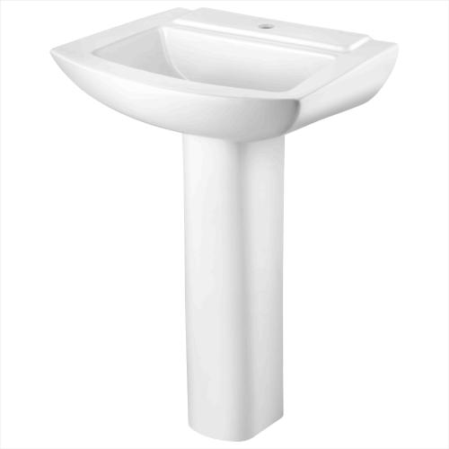 Wash Basin with Pedestal White/Ivory